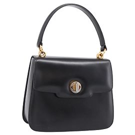 GUCCI Handtasche aus Leder Schwarz Goldfarben Auth ep15645 Schwarz Andere
