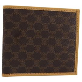 Céline Cartera CELINE Macadam PVC Leather Brown Beige Auth am12282V Castaño Beige