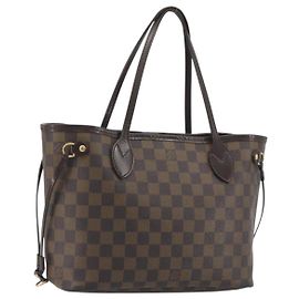 Sac Cabas LOUIS VUITTON Damier Ebene Neverfull PM N51109 LV Auth 197530 Damier ebène