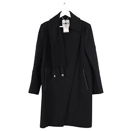 Kenzo Wollmantel Schwarz Schwarz