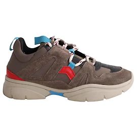 Isabel Marant Sneaker aus Leder Grau Grau