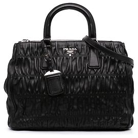 Bolsa Satchel Prada Nappa Gaufre Preta Preto