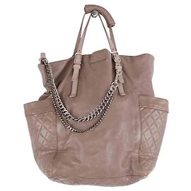 Cabas Jimmy Choo em couro cinza Cinza