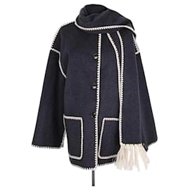 Totême Wool Coat Anthracite Dark grey
