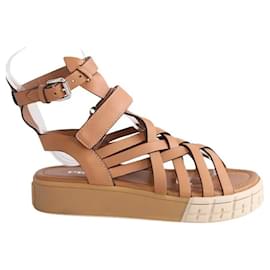 Sandali Prada in pelle camel Cammello