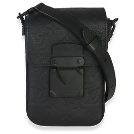 Portefeuille porté Louis Vuitton Monogram Taurillon S-Lock Noir Noir