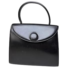 Sac en cuir structuré Givenchy Vintage Noir Or Noir