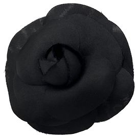 Spilla in seta Camelia nera Chanel Nero