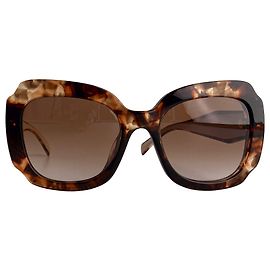 Prada PR 16YS Large Acetate Sunglasses Brown Brown