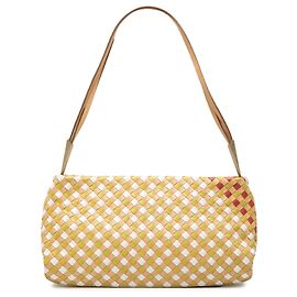 Bolsa de Ombro Bottega Veneta Multicolore Nappa Intrecciato Bege Bege