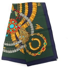 Hermès Kosmima Seidentuch Grün 90 Scarves Grün