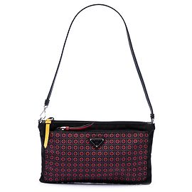 Sac à épaule Prada Tessuto Stampato Geometric Noir Noir