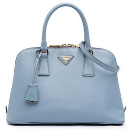 Bolso Prada Medium Saffiano Lux Promenade Azul Azul