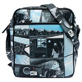 Sac messager Prada James Jean Vitello avec imprimé comic noir Noir