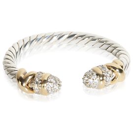 David Yurman Yellow Gold & Sterling Silver Diamond Petite Helena Ring Other