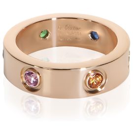 Anello Love Cartier in oro rosa e pietre preziose arcobaleno Altro