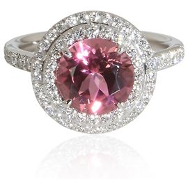Tiffany & Co. Platinum Tourmaline and Diamond Soleste Ring Other