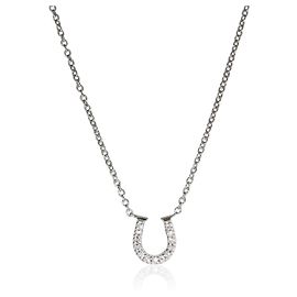 Tiffany & Co. White Gold Diamond Horseshoe Pendant Other