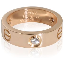 Cartier Rose Gold Diamond Love Ring Other