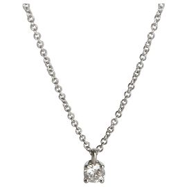 Tiffany & Co. Platinum Diamond Solitaire Pendant Other