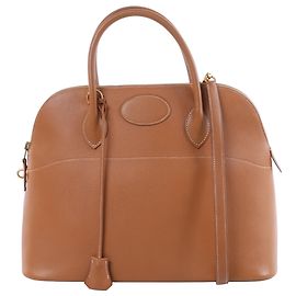 Bolsa de mão Hermès Bolide 35 em couro Cushbell, Marrom X: 1994 Marrom