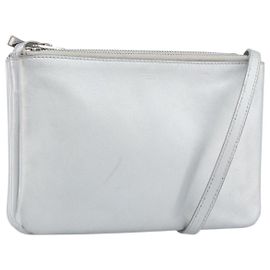 Céline CELINE Shoulder Bag Leather Silver Other