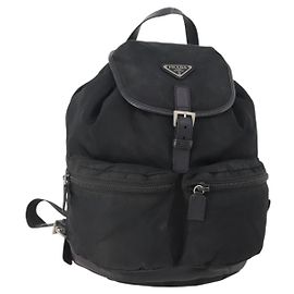 PRADA Backpack Nylon Black Silver Altro