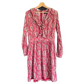 The Kooples Vestido longo com estampado floral Rosa Multicor