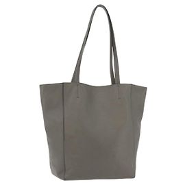 Céline CELINE Cabas Phantom Tote Bag Leder Grau Silber Andere