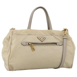 PRADA Sac à main Nylon 2way Beige Gold Autre