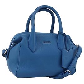 BALENCIAGA Infanta Hand Bag Leather 2way Blue Silver 390922 Altro