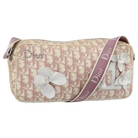 Christian Dior Trotter Canvas Shoulder Bag PVC Pink Silver Altro