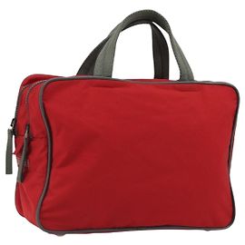 PRADA Sport Handtasche Nylon Rot Silber Andere