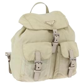 PRADA Rucksack Nylon Ivory Silver Andere