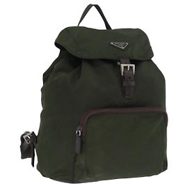 PRADA Rucksack Nylon Khaki Silver Andere