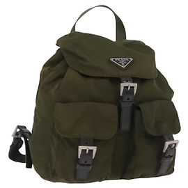 PRADA Rucksack Nylon Green Silver Andere