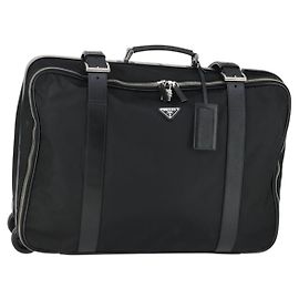 PRADA Koffer Nylon Schwarz Silber Andere