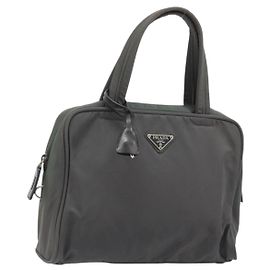 PRADA Handtasche Nylon Gray Silver Andere