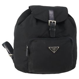 PRADA Sac à dos Nylon Black Silver Autre