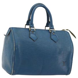 LOUIS VUITTON Epi Speedy 25 Handtasche Toledo Blue M43015 LV Andere