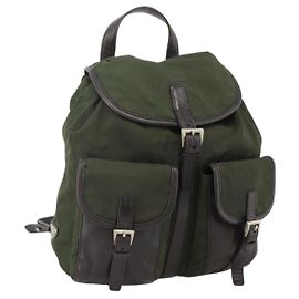 PRADA Rucksack Nylon Green Silver Andere