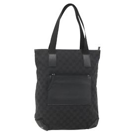 Sac cabas GUCCI GG Canvas Noir Argent 28892 Autre
