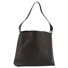 Céline CELINE Macadam Canvas Shoulder Bag PVC Leather Black Gold Altro