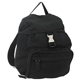 PRADA Backpack Nylon Black Silver Other