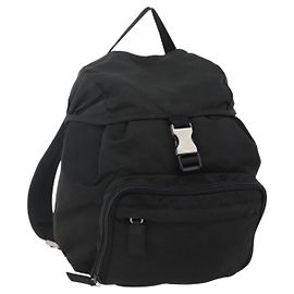 PRADA Backpack Nylon Black Silver Altro