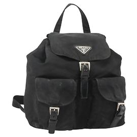 PRADA Sac à dos Nylon Black Silver Autre