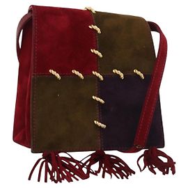 Bolsa de ombro Salvatore Ferragamo em camurça vermelha e dourada Outro