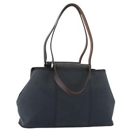 Hermès HERMES Cabak Elan Handtasche Canvas Silver Navy Andere