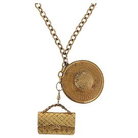 CHANEL Collier Métal Doré CC Autre