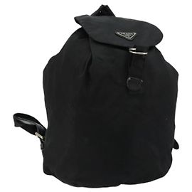 PRADA Sac à dos Nylon Silver Black Autre